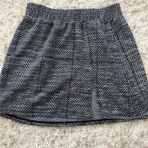 Topshop Black and Gray Knit Skirt